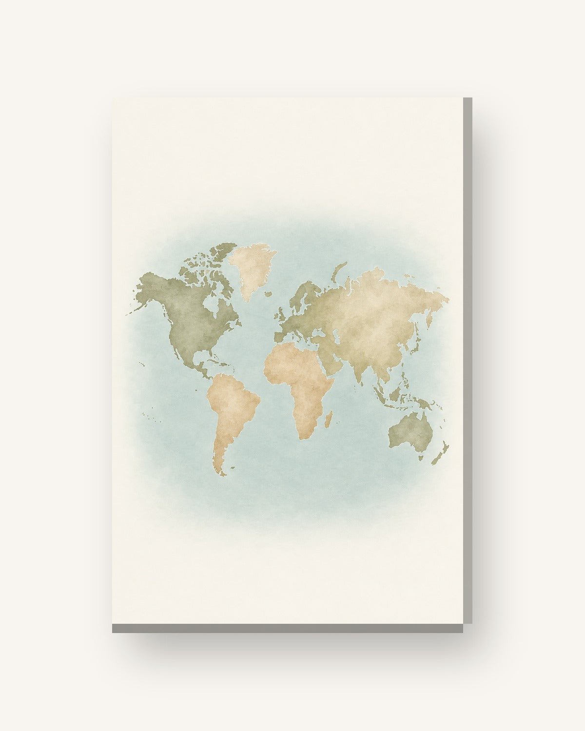 Oceanos · Quadro mapa do mundo — mapas-04_ver_cartao