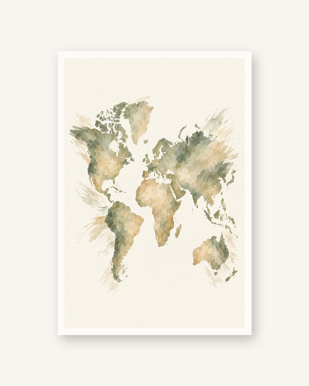 Traço · Quadro mapa do mundo — acabamento:poster