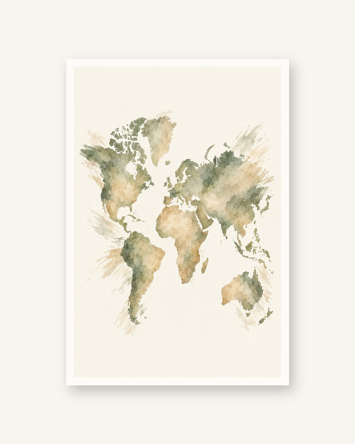 Traço · Quadro mapa do mundo — acabamento:poster