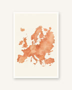 Europa · Quadro mapa do mundo — acabamento:poster