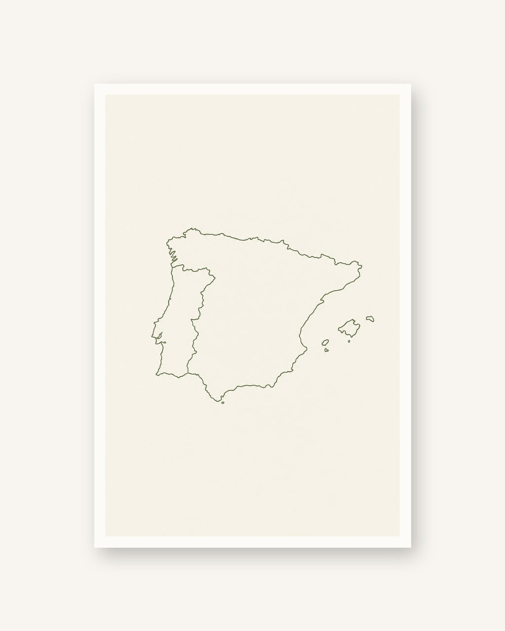 Ibéria · Quadro mapa do mundo — acabamento:poster