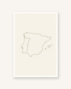Ibéria · Quadro mapa do mundo — acabamento:poster