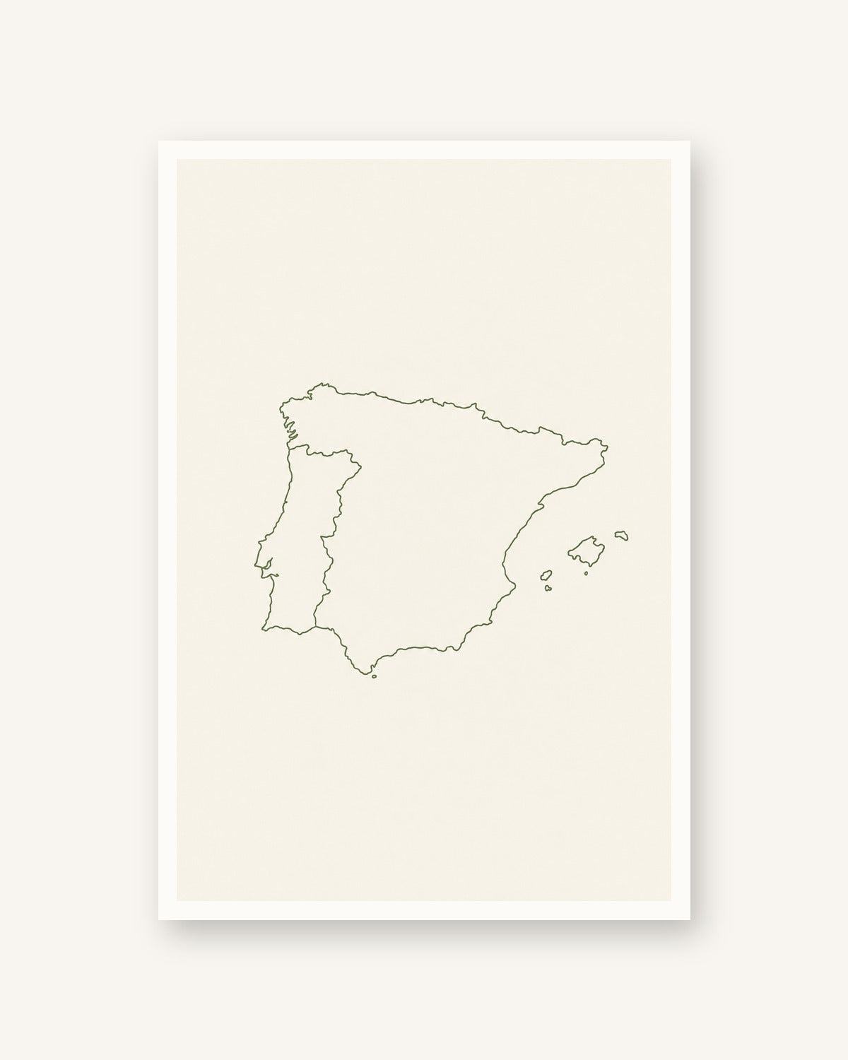 Ibéria · Quadro mapa do mundo — acabamento:poster