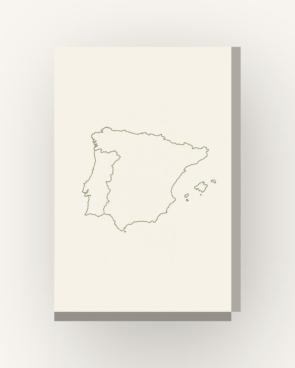 Ibéria · Quadro mapa do mundo — acabamento:slim
