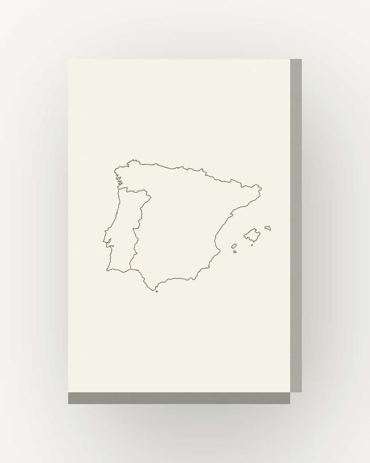 Ibéria · Quadro mapa do mundo — acabamento:slim