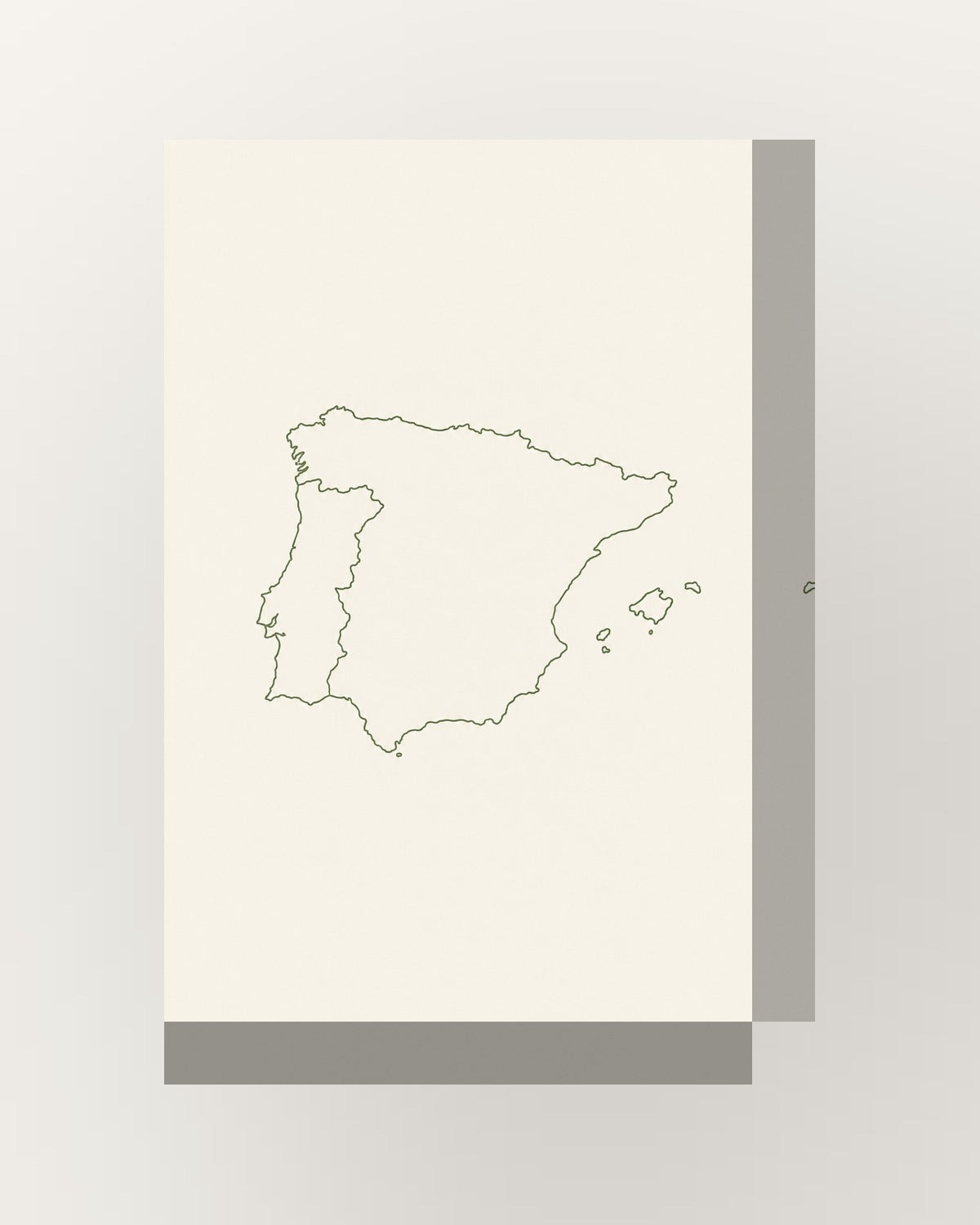 Ibéria · Quadro mapa do mundo — acabamento:thick