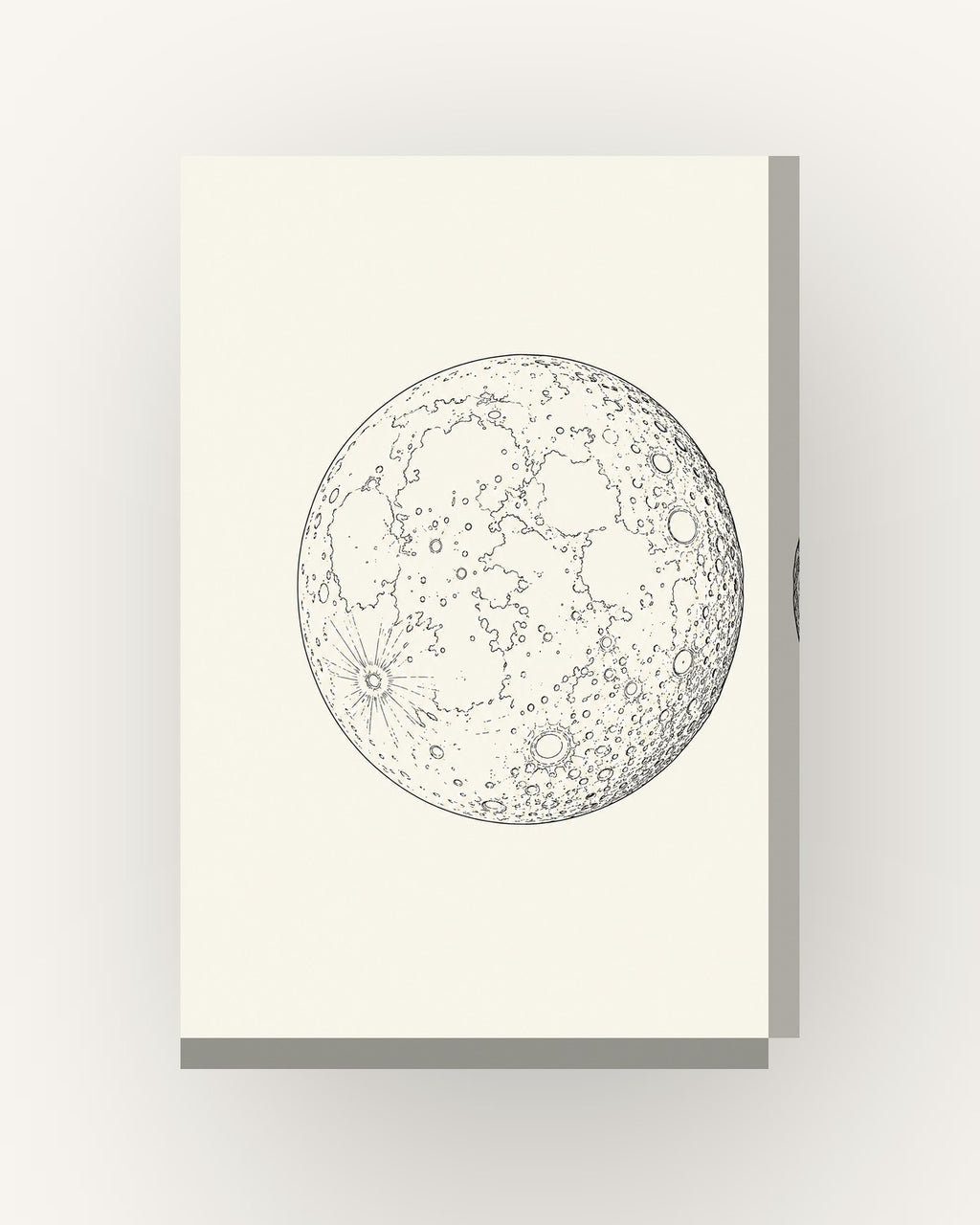 Lua · Line art · Quadro mapa do mundo — acabamento:slim