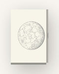 Lua · Line art · Quadro mapa do mundo — acabamento:slim