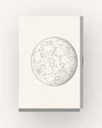 Lua · Line art · Quadro mapa do mundo — acabamento:slim