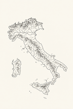 Mapa de Itália · Line art · Quadro mapa do mundo — mapas-mapa-de-italia-lineart_ver