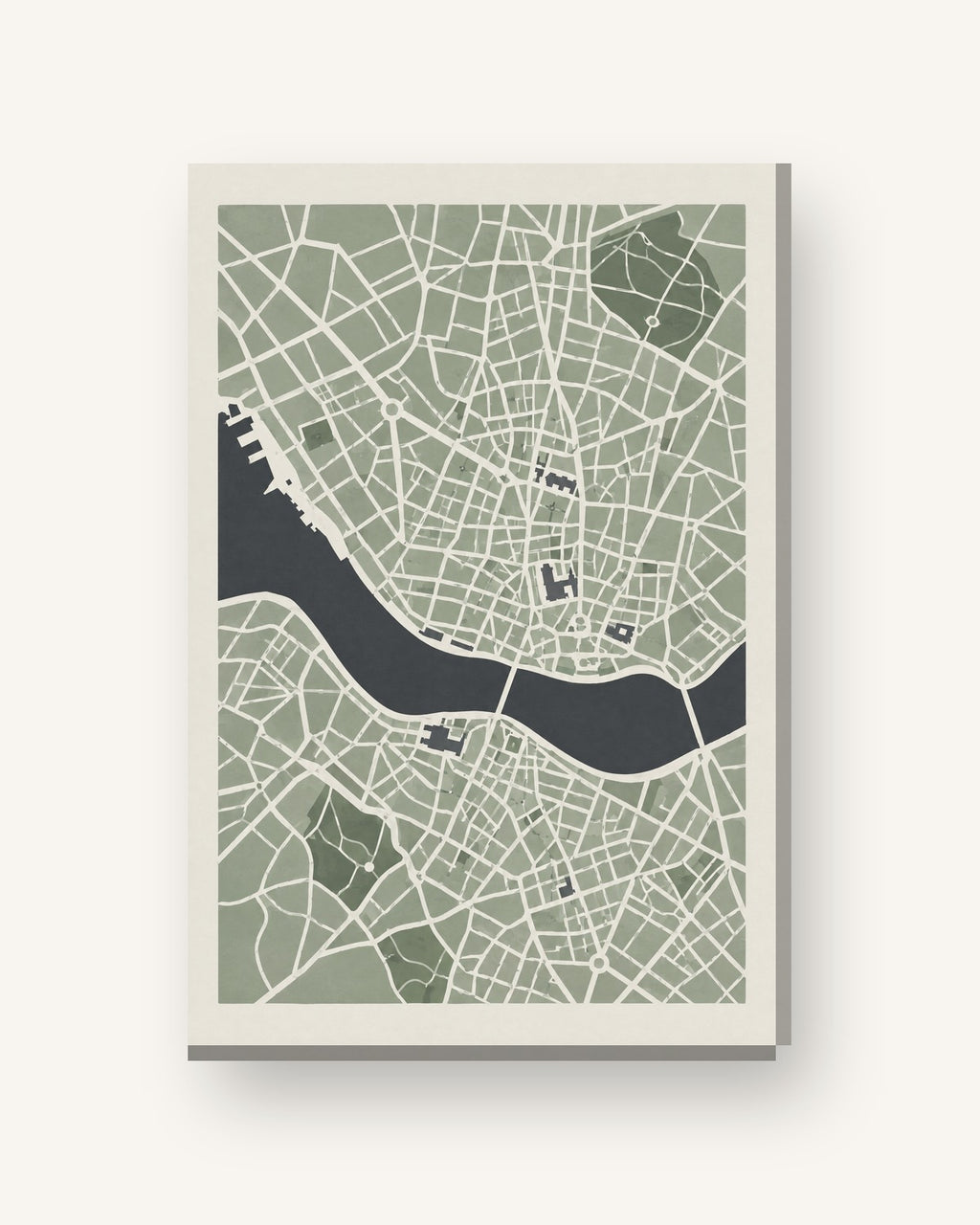 Porto (mapa) · Minimalista · Quadro mapa do mundo — mapas-porto-mapa-minimal_ver_cartao