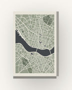 Porto (mapa) · Minimalista · Quadro mapa do mundo — acabamento:slim