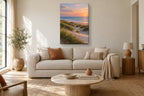 Quadro de mar e costa «Dunas do Atlântico» em tela vertical — mar-01_ver_70x100_sala