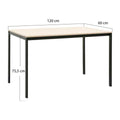 Mesa Black Retangular Nodi 120x60 cm — Madeira Natural — foto 1