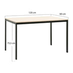Mesa Black Retangular Nodi 120x60 cm — Madeira Natural — foto 1