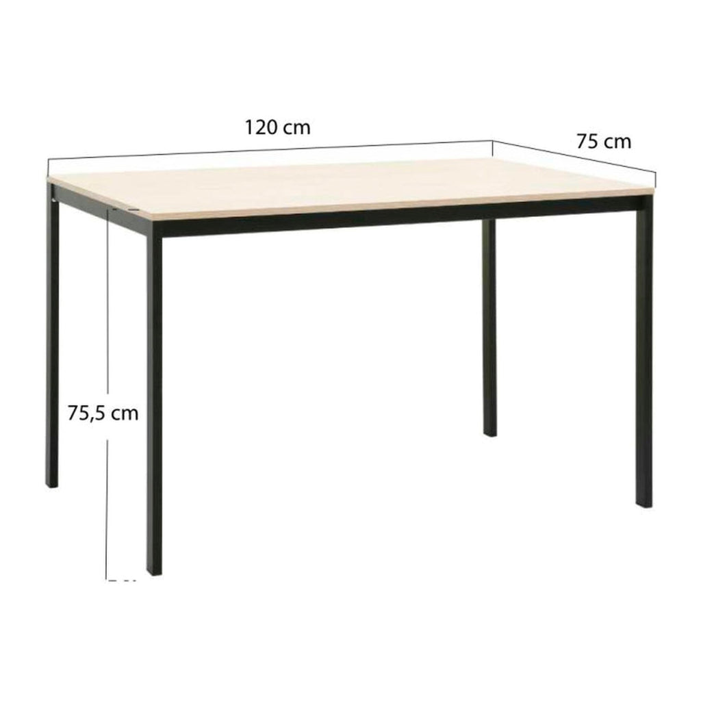 Mesa Black Retangular Nodi 120x75 cm — Madeira Natural — foto 1