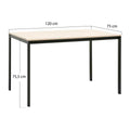 Mesa Black Retangular Nodi 120x75 cm — Madeira Natural — foto 1