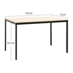 Mesa Black Retangular Nodi 120x75 cm — Madeira Natural — foto 1