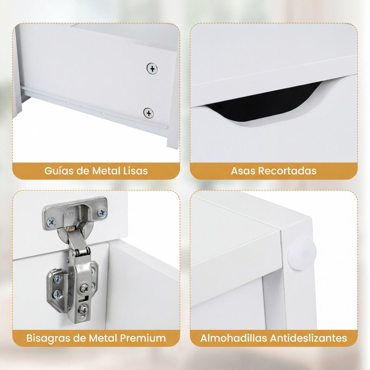 Mesa Centro Elevável 3 em 1 com 4 Taburetes e Compartimento Oculto | Branca — foto 7