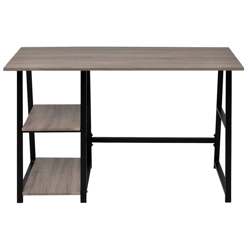 Mesa com 2 prateleiras cinzento e carvalho — foto 2