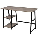 Mesa com 2 prateleiras cinzento e carvalho — foto 3