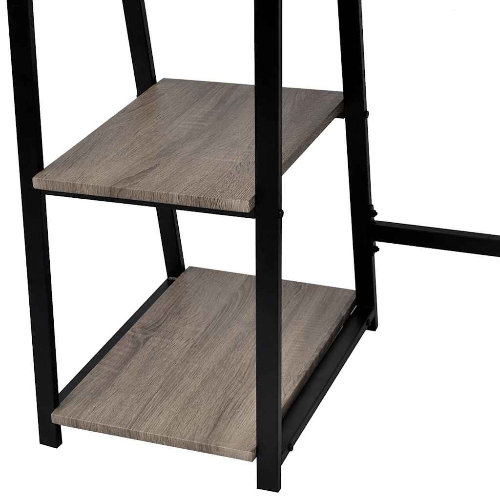 Mesa com 2 prateleiras cinzento e carvalho — foto 4