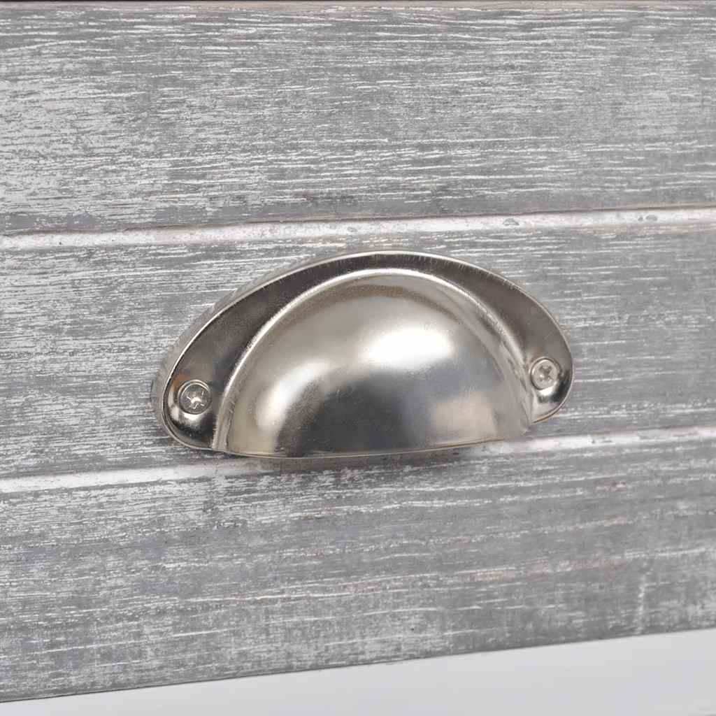 Mesa de cabeceira com 1 gaveta, cinzento e branco — foto 4