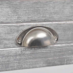 Mesa de cabeceira com 1 gaveta, cinzento e branco — foto 4