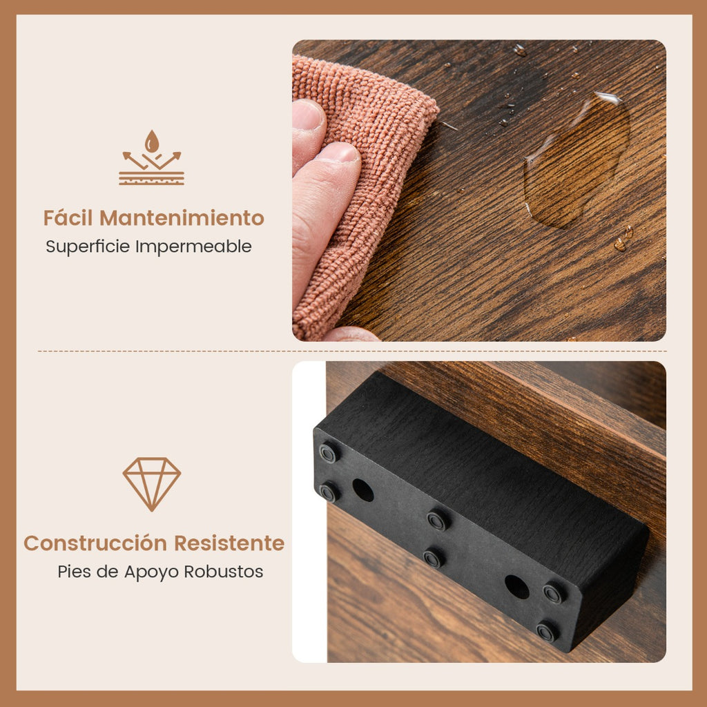 Mesa de Café com Armazenação Rectangular Moderna 3 Níveis Geométrica — foto 9