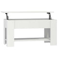 Mesa de centro 101x49x52 cm madeira processada branco — foto 2