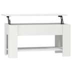 Mesa de centro 101x49x52 cm madeira processada branco — foto 2