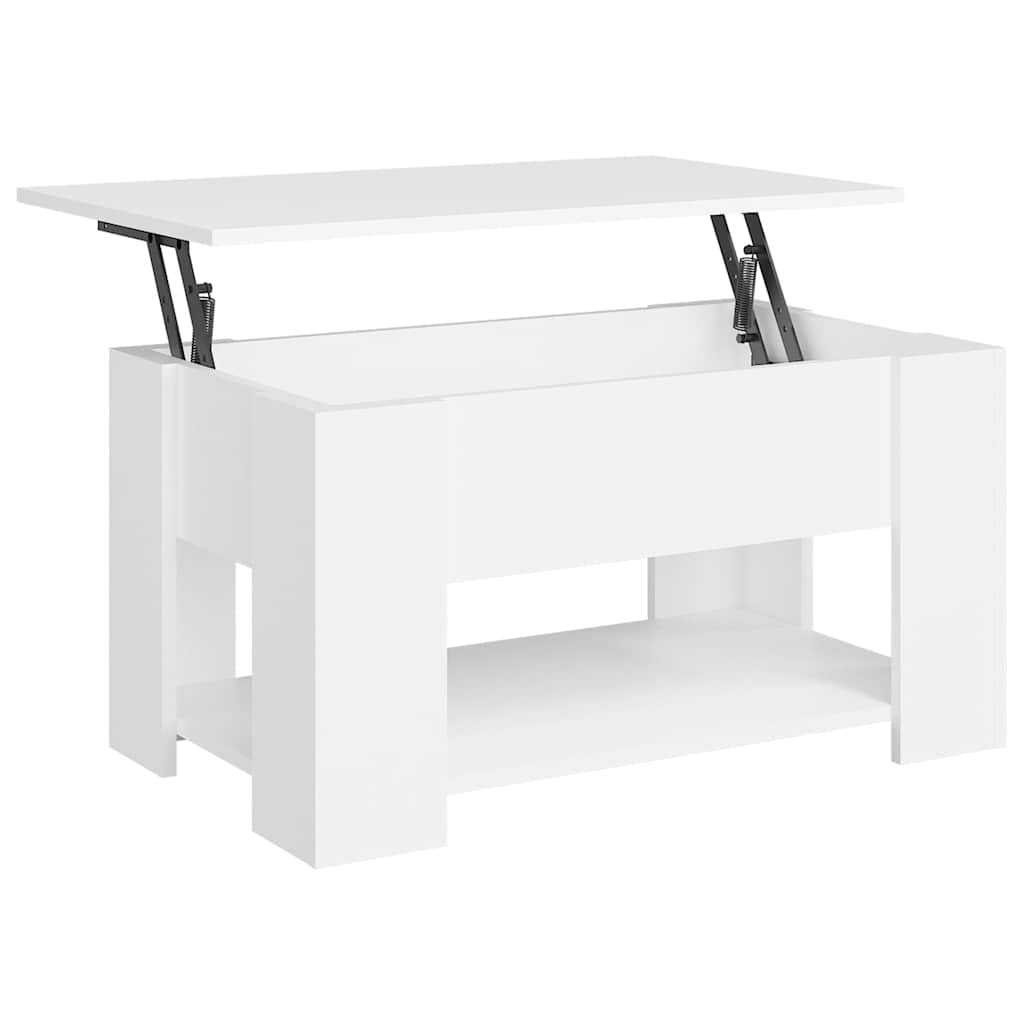 Mesa de centro 79x49x41 cm madeira processada branco — foto 2