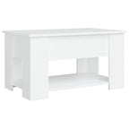 Mesa de centro 79x49x41 cm madeira processada branco — foto 4