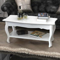 Mesa de centro com 2 prateleiras MDF branco — foto 1