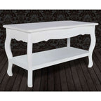 Mesa de centro com 2 prateleiras MDF branco — foto 2