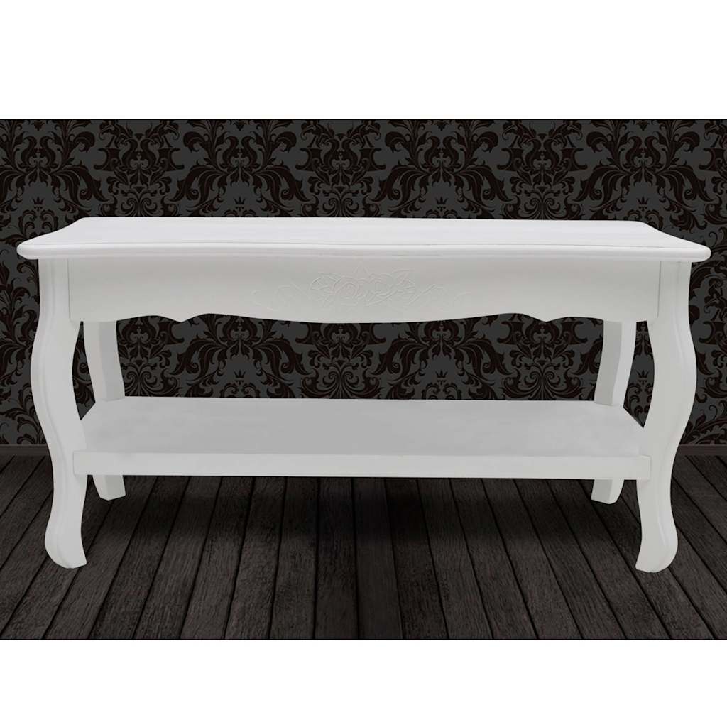 Mesa de centro com 2 prateleiras MDF branco — foto 3