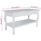 Mesa de centro com 2 prateleiras MDF branco — foto 5