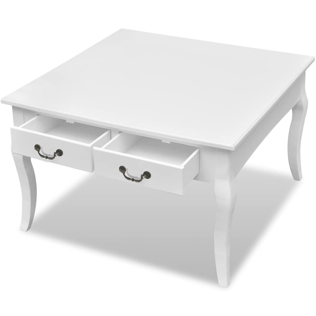 Mesa de centro com 4 gavetas branca — foto 2