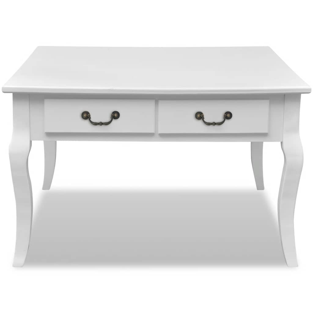 Mesa de centro com 4 gavetas branca — foto 3