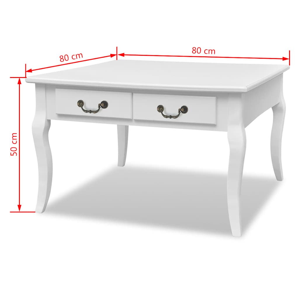 Mesa de centro com 4 gavetas branca — foto 6