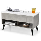 Mesa de Centro Elevável com Compartimento Oculto e 2 Prateleiras 80x40x44,5cm — foto 10