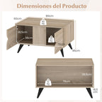 Mesa de Centro Moderna com Arrumação - 3 Gavetas e Compartimentos | 80x60cm — foto 3
