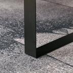 Mesa de Centro Retangular Mesa Auxiliar com Gaveta e Pés Elevados de Metal de Estilo Moderno para Sala de Estar Escritório 110x60x40cm Cinza Escuro — foto 8