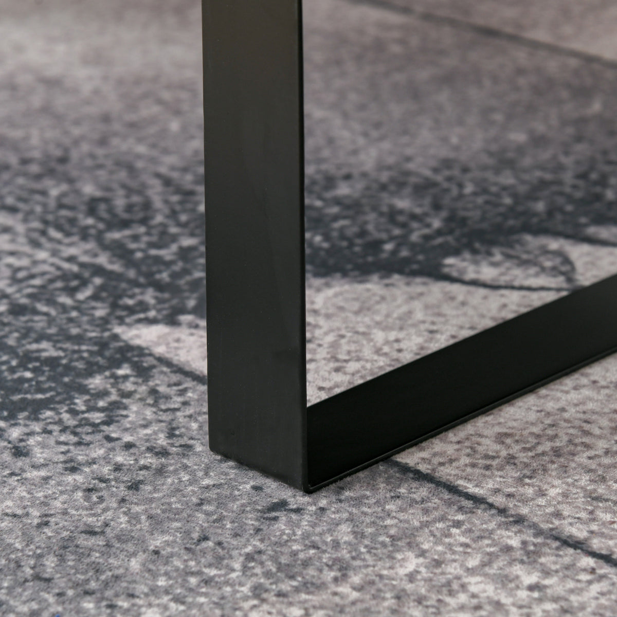 Mesa de Centro Retangular Mesa Auxiliar com Gaveta e Pés Elevados de Metal de Estilo Moderno para Sala de Estar Escritório 110x60x40cm Cinza Escuro — foto 8
