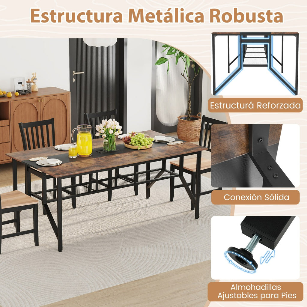Mesa de Conferência Rectangular 6-8 Pessoas com Prateleira de Malha e Passacabos — foto 6