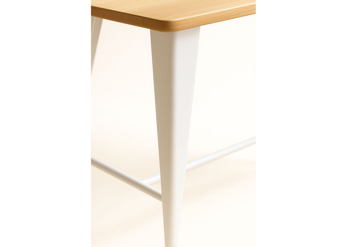 Mesa Meyer Alta Retangular Madeira Natural 120 x 60 cm — Branco — foto 5