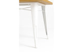 Mesa Meyer Quadrada Madeira Natural 70 cm — Branco — foto 4