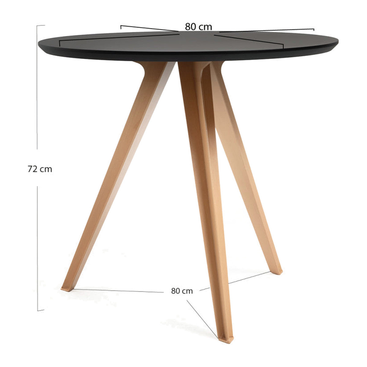 Mesa Mona Force 80 cm — Preto — foto 1