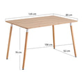 Mesa Nera Retangular 120 x 80 cm — Madeira Natural — foto 1