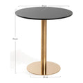 Mesa Roffi Redonda 70cm Dourada — Preto — foto 1
